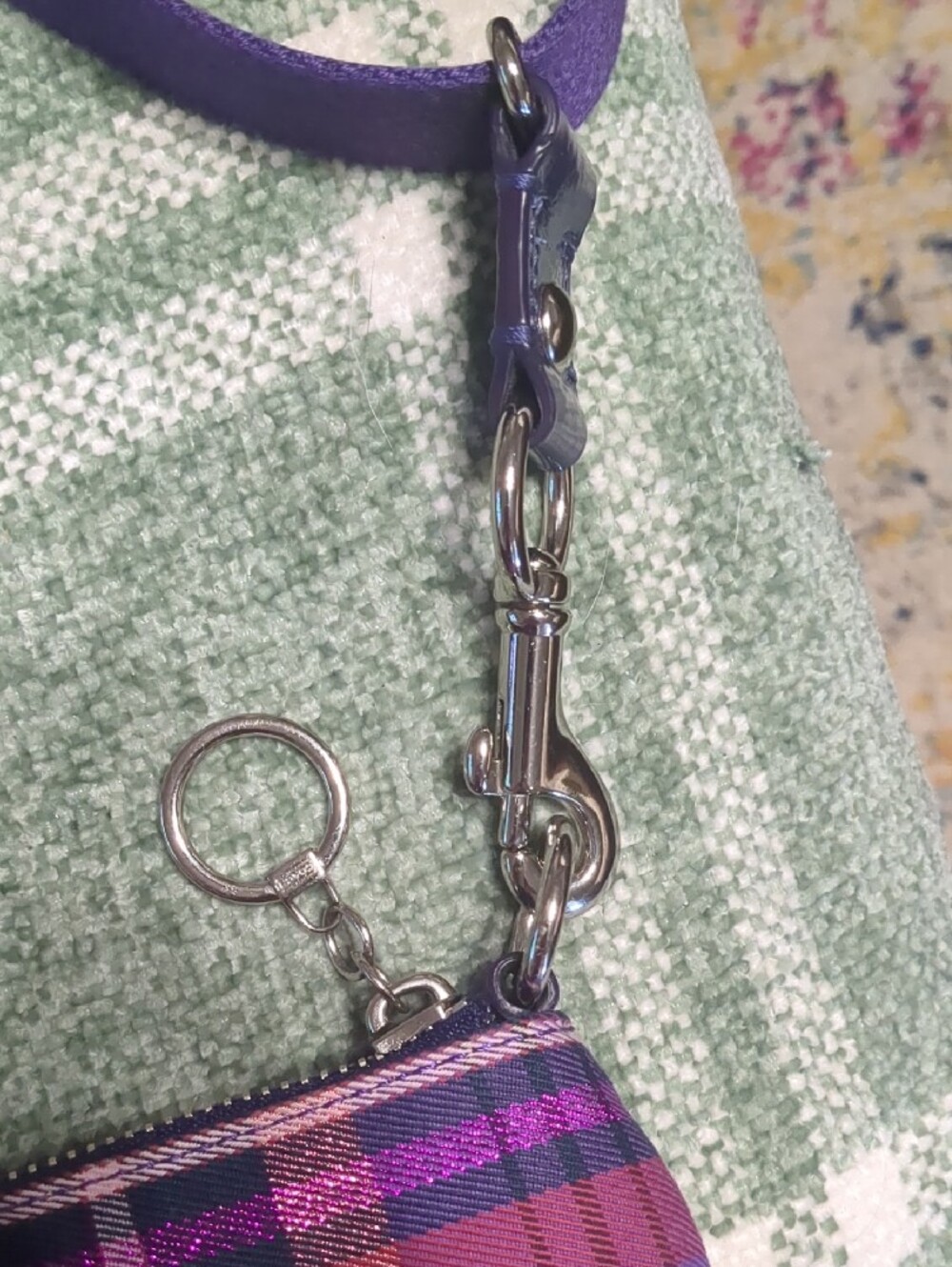 Coach Poppy Tartan Plaid Crossbody Bag Purple Pink Graffiti Archive Y2K๐ - Picture 6 of 9
